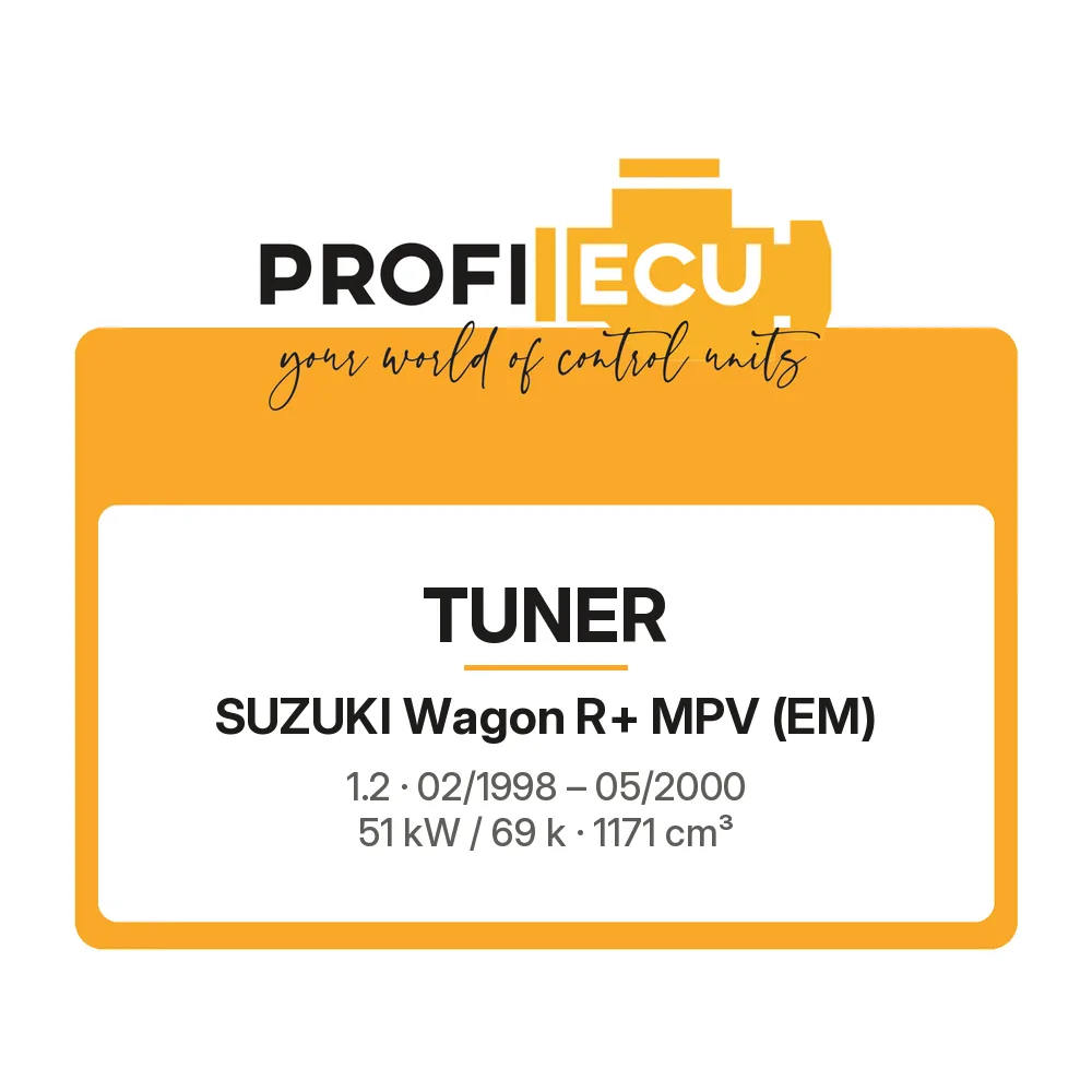 Etiketa ProfiECU: Tuner pro Suzuki Wagon R+ MPV 1.2 51 kW