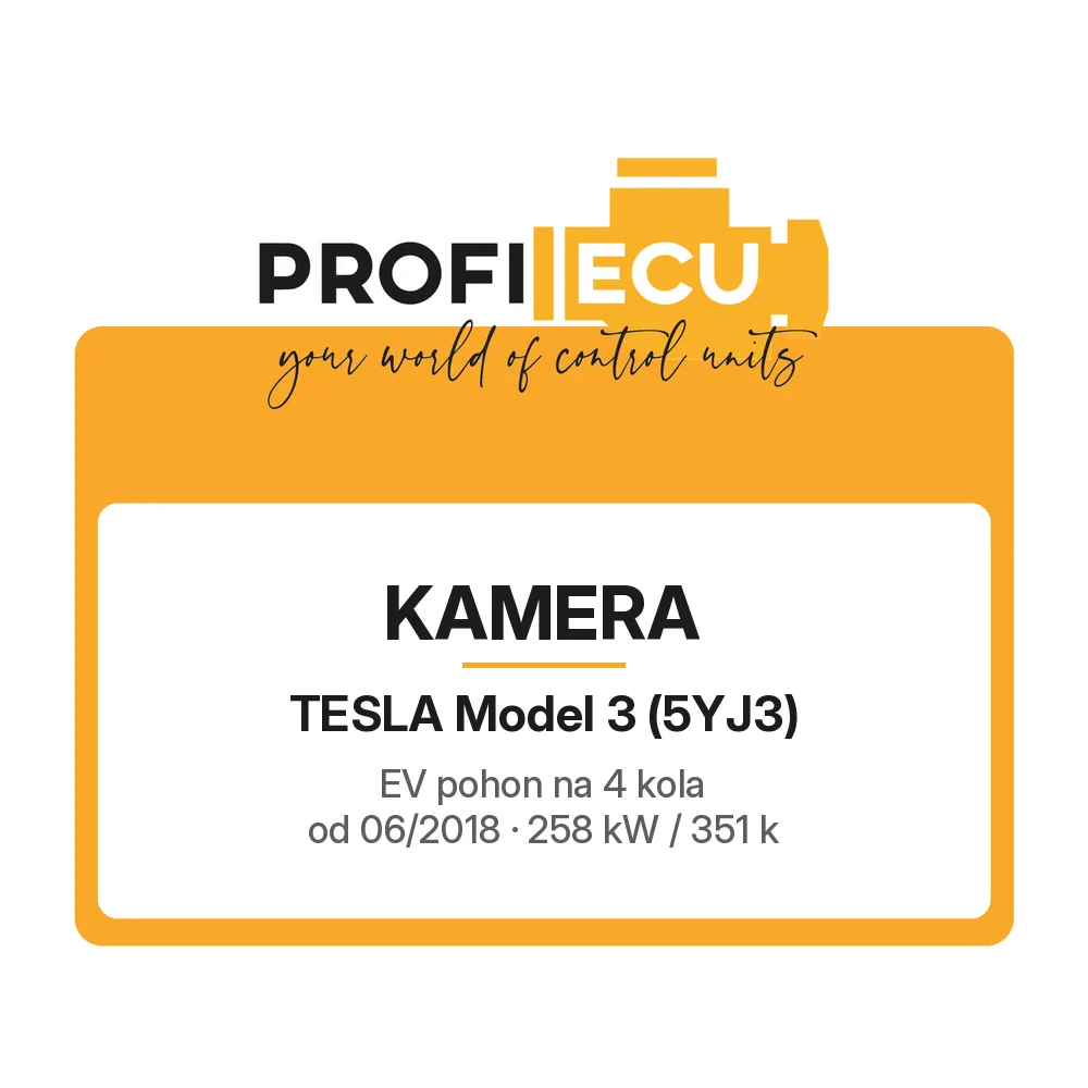 Etiketa ProfiECU: Kamera pro Tesla Model 3 EV pohon na 4 kola