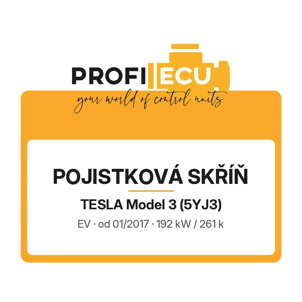 Etiketa ProfiECU: Pojistková skříň pro Tesla Model 3 EV