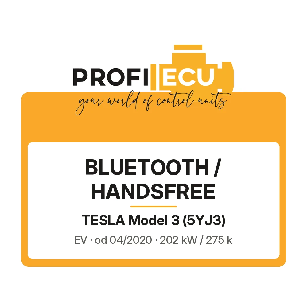 Etiketa ProfiECU: Bluetooth / Handsfree pro Tesla Model 3 EV