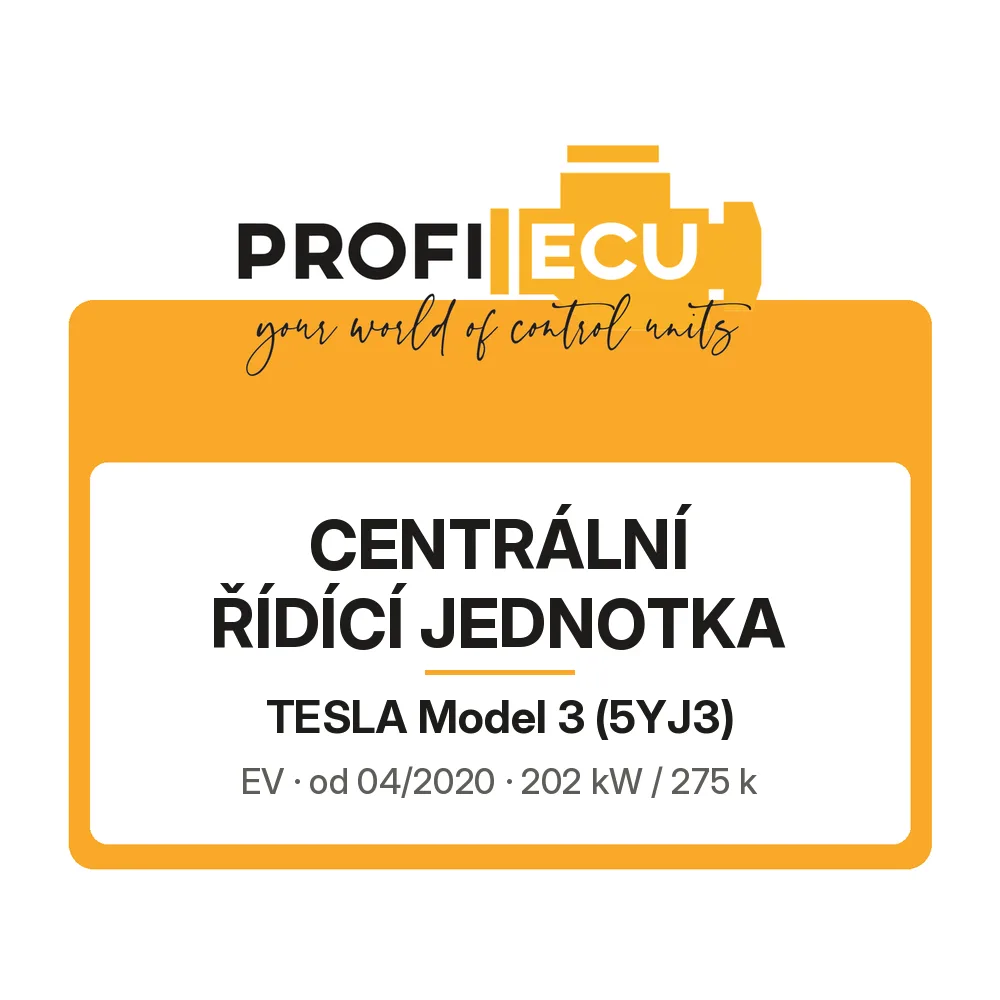 Etiketa ProfiECU: Centrální řídící jednotka pro Tesla Model 3 EV
