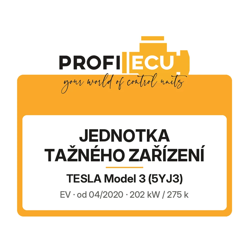Etiketa ProfiECU: jednotka tažného zařízení pro Tesla Model 3 EV