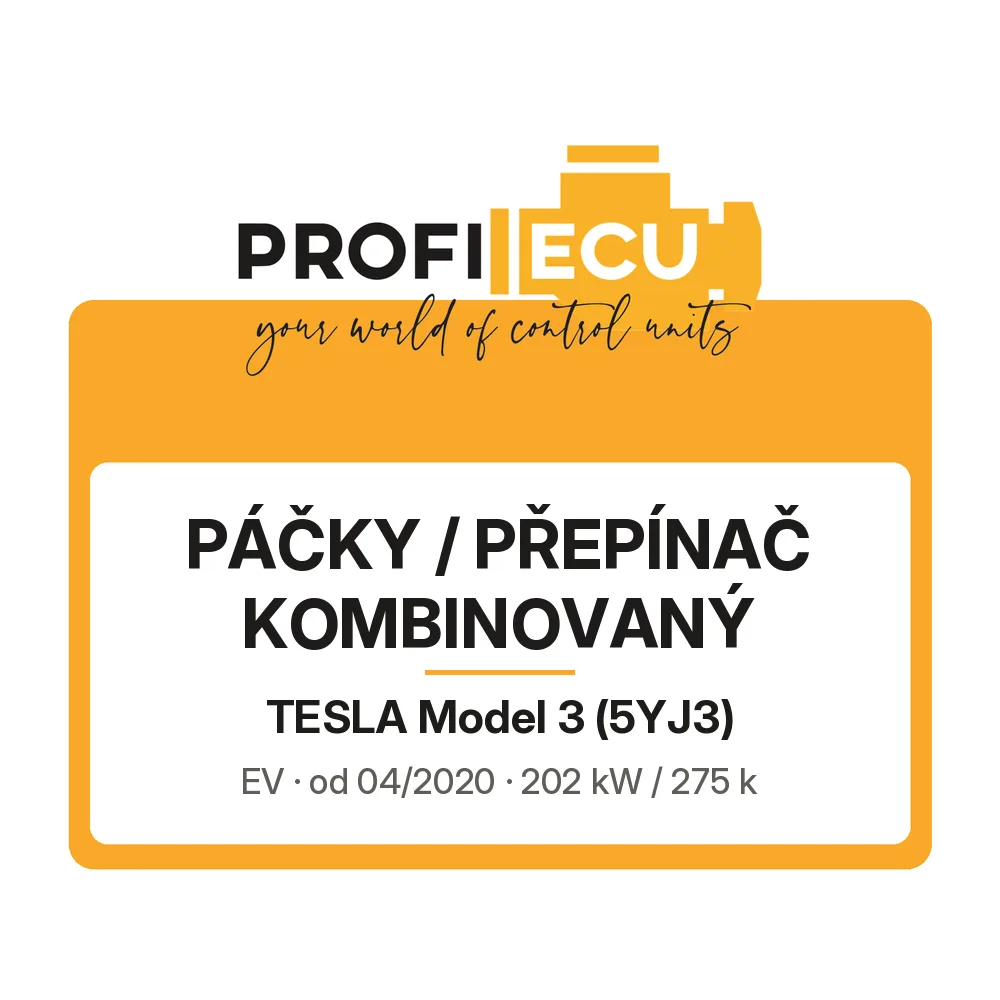 Etiketa ProfiECU: Páčky / Přepínač kombinovaný pro Tesla Model 3 EV