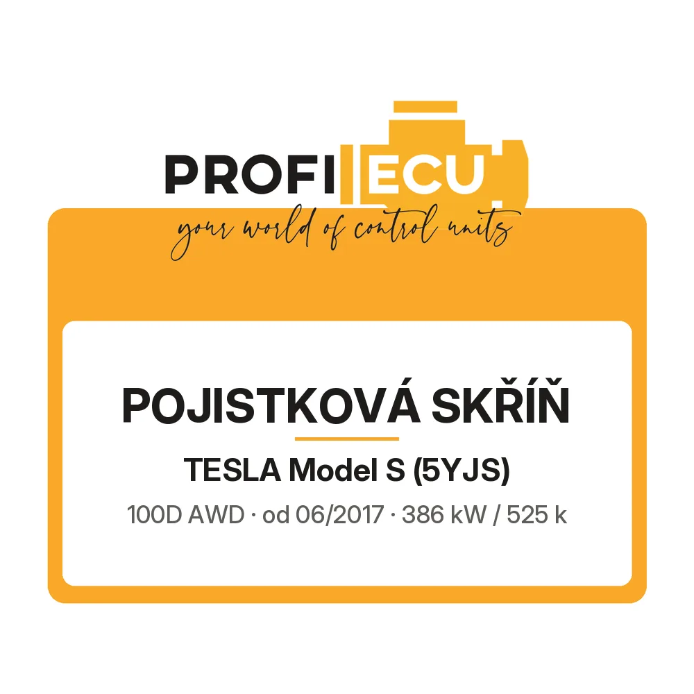 Etiketa ProfiECU: Pojistková skříň pro Tesla Model S 100D AWD