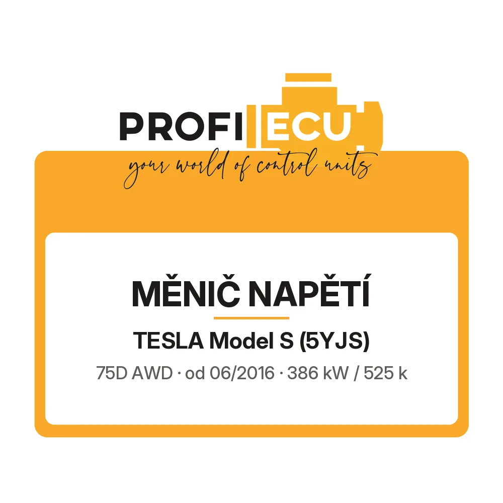 Etiketa ProfiECU: Měnič napětí pro Tesla Model S 75D AWD