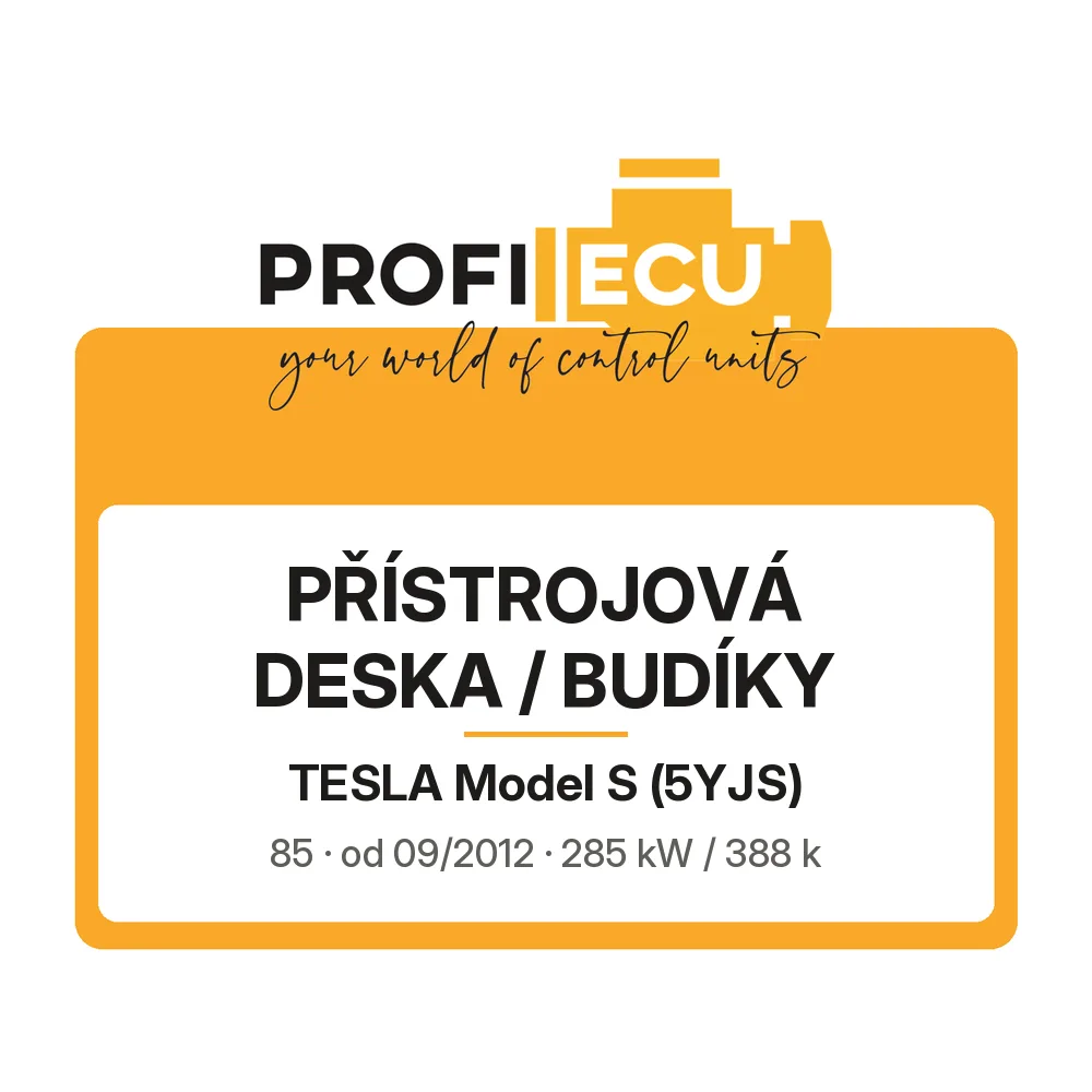 Etiketa ProfiECU: Přístrojová deska / Budíky pro Tesla Model S 85