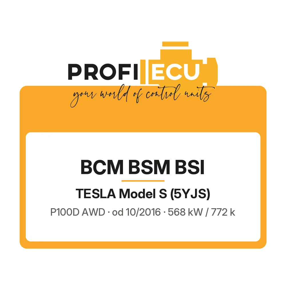 Etiketa ProfiECU: BCM BSM BSI pro Tesla Model S P100D AWD