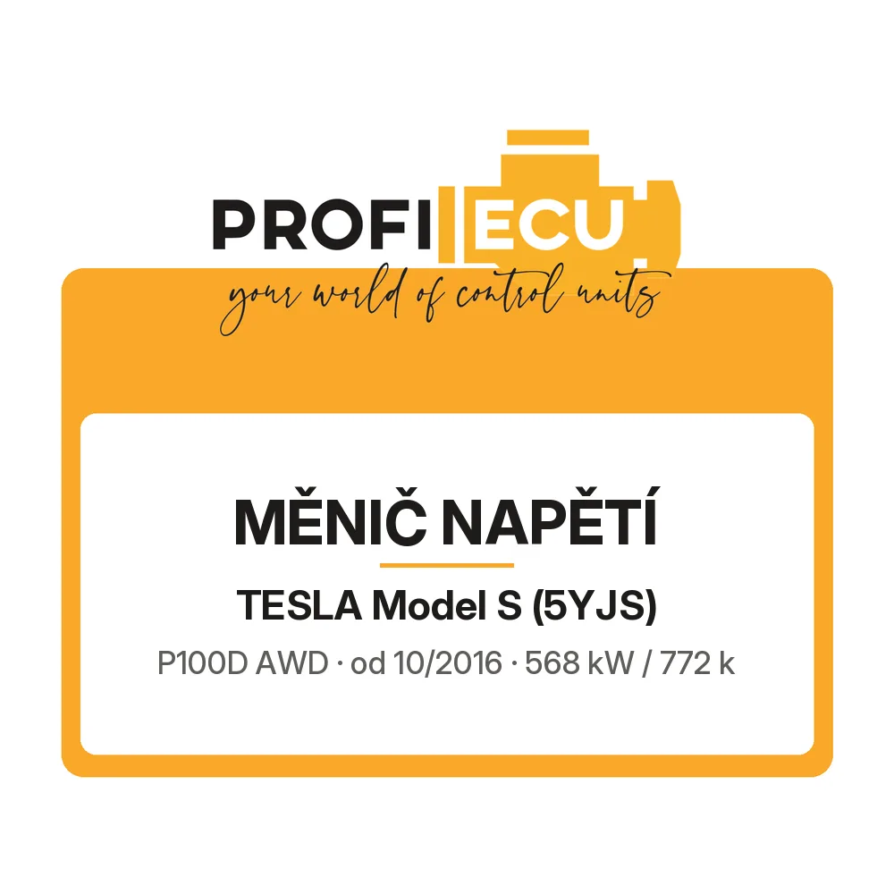 Etiketa ProfiECU: Měnič napětí pro Tesla Model S P100D AWD