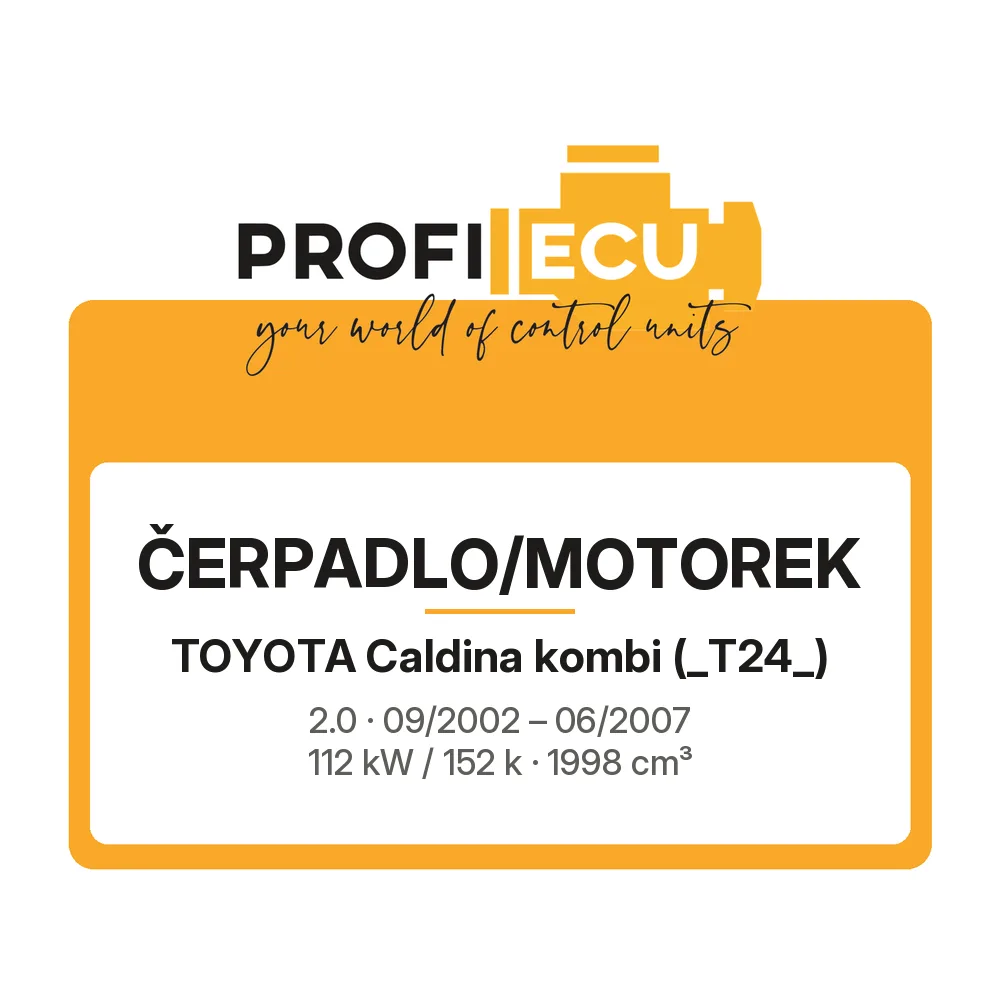 Etiketa ProfiECU: Čerpadlo/Motorek pro Toyota Caldina kombi 2.0 112 kW