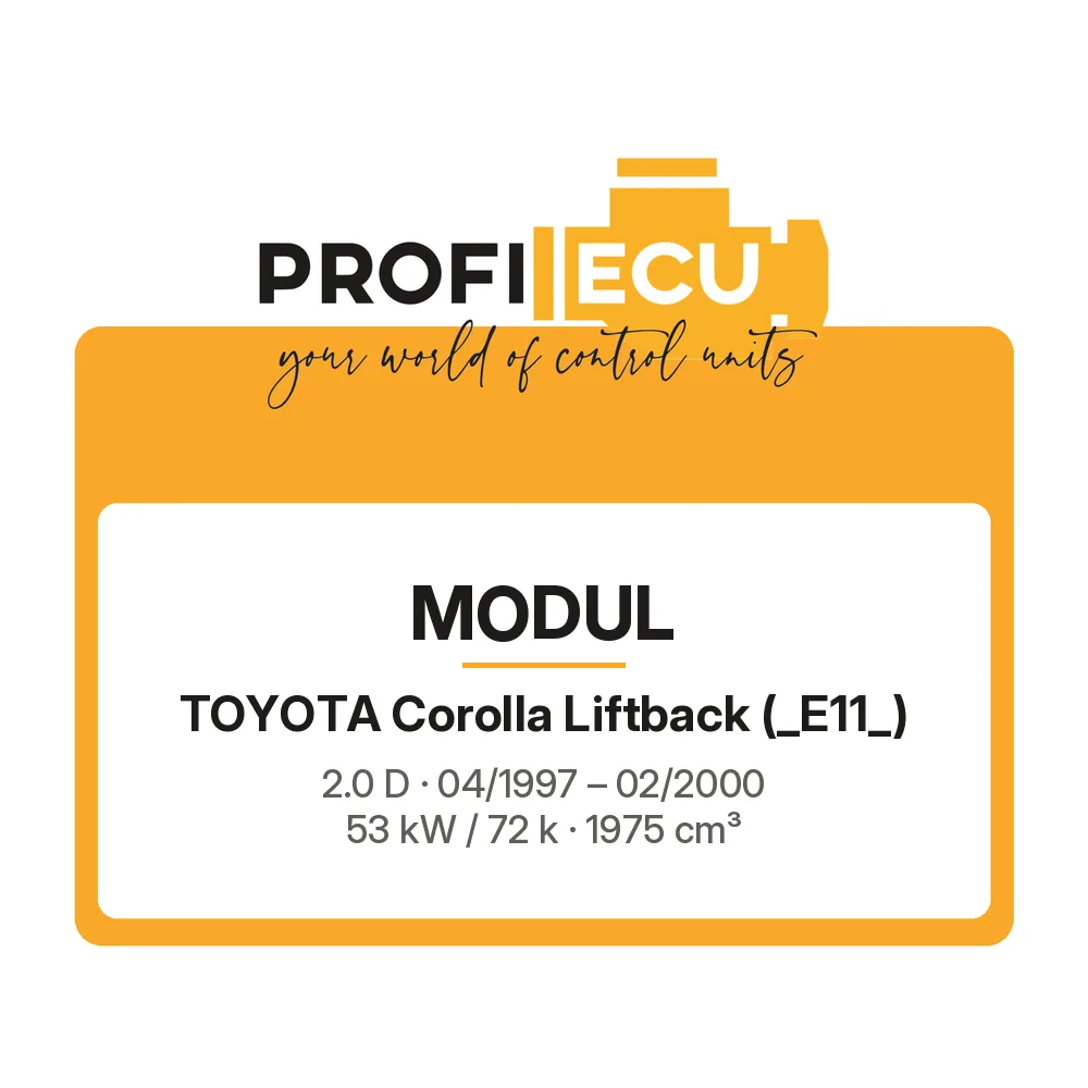Etiketa ProfiECU: Modul pro Toyota Corolla Liftback 2.0 D 53 kW