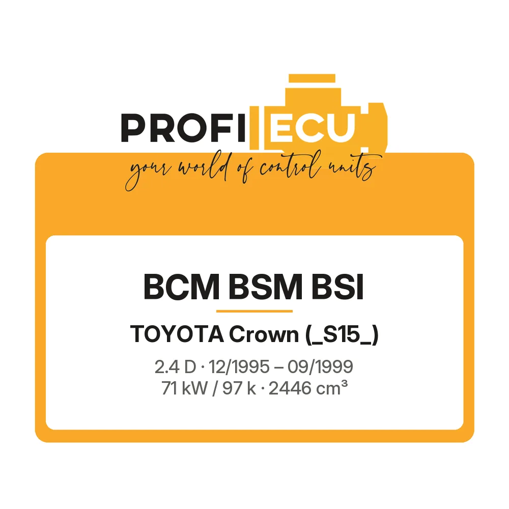 Etiketa ProfiECU: BCM BSM BSI pro Toyota Crown 2.4 D 71 kW