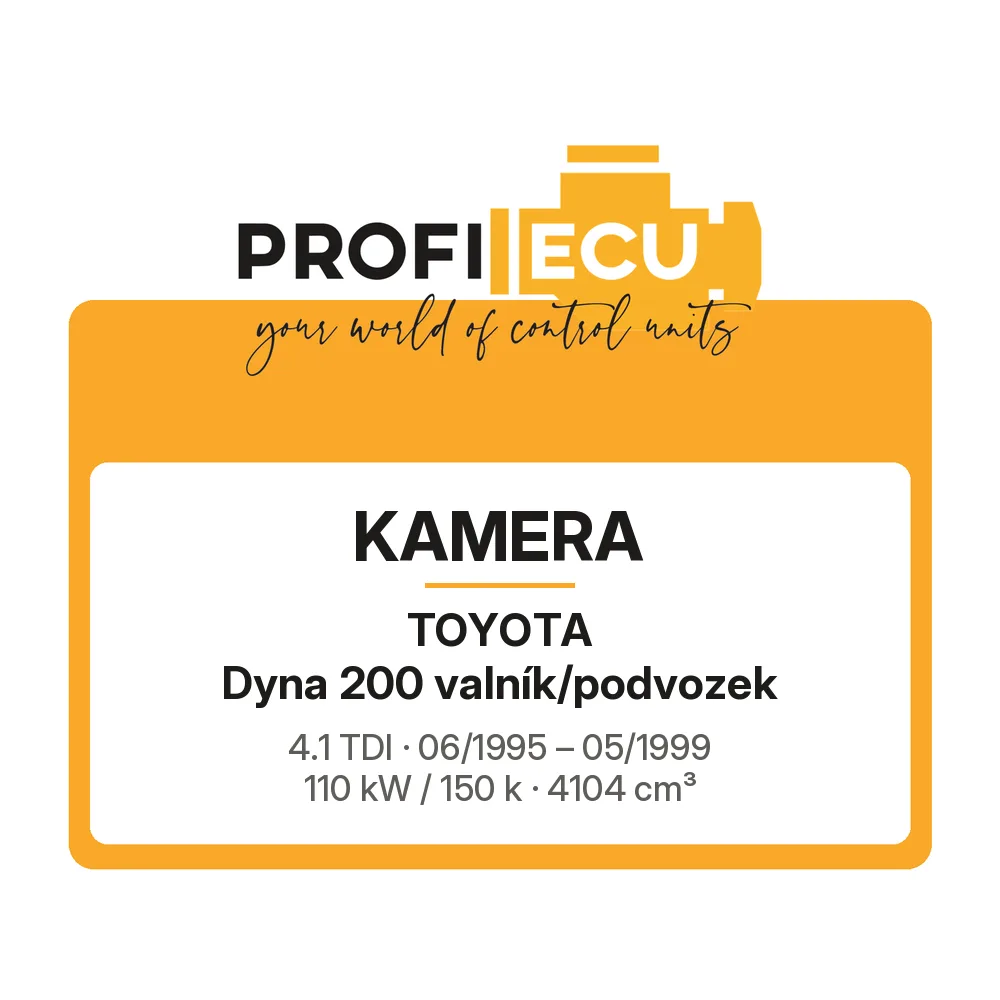 Etiketa ProfiECU: Kamera pro Toyota Dyna 200 valník/podvozek 4.1 TDI 110 kW