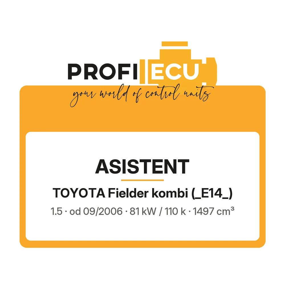 Etiketa ProfiECU: ASISTENT pro Toyota Fielder kombi 1.5 81 kW