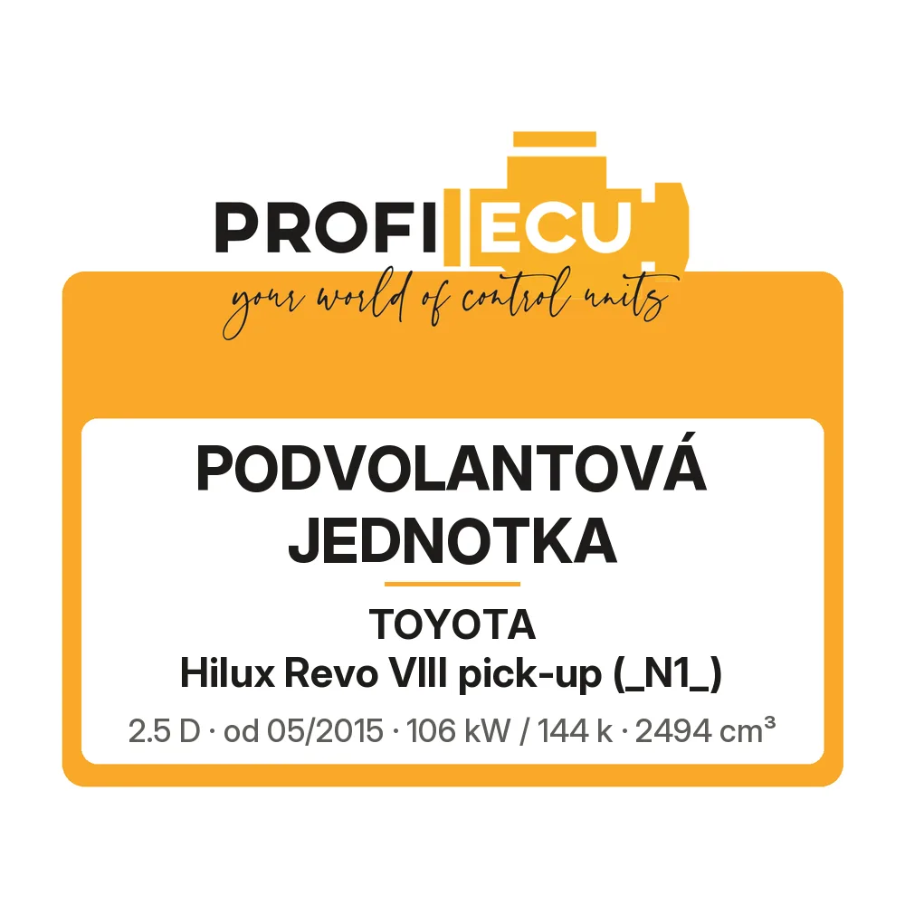 Etiketa ProfiECU: Podvolantová jednotka pro Toyota Hilux Revo VIII pick-up 2.5 D 106 kW