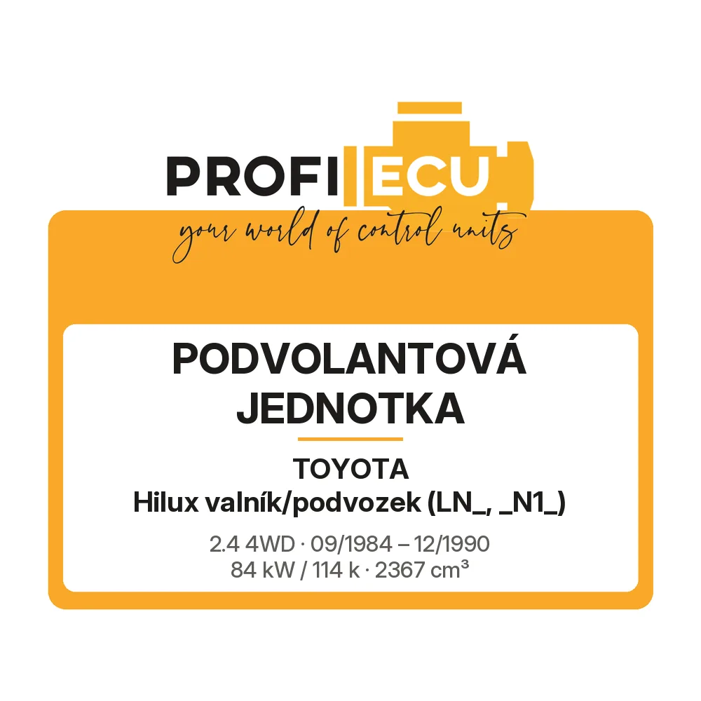 Etiketa ProfiECU: Podvolantová jednotka pro Toyota Hilux valník/podvozek 2.4 4WD 84 kW