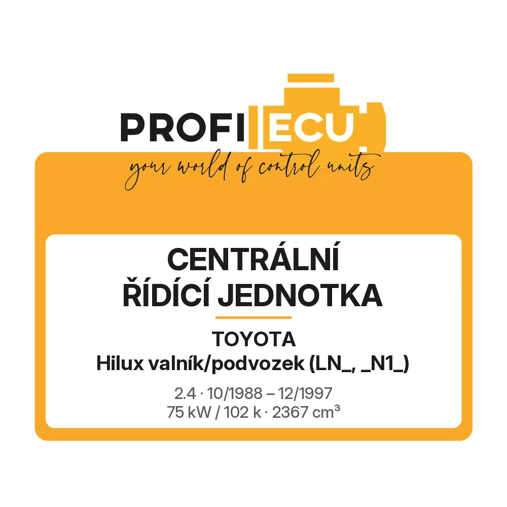 Etiketa ProfiECU: Centrální řídící jednotka pro Toyota Hilux valník/podvozek 2.4 75 kW