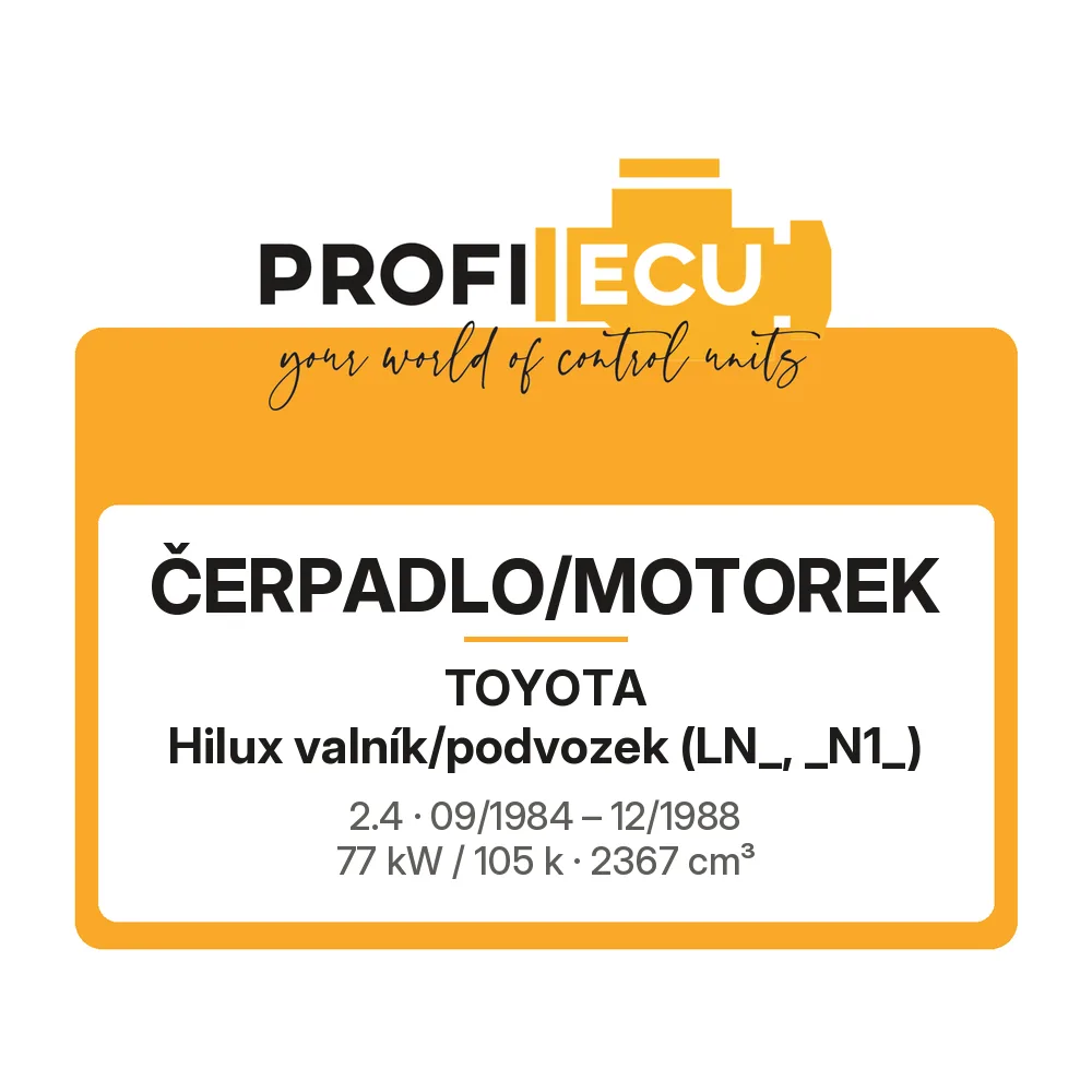 Etiketa ProfiECU: Čerpadlo/Motorek pro Toyota Hilux valník/podvozek 2.4 77 kW
