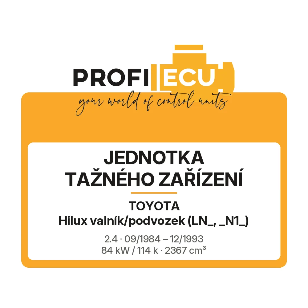 Etiketa ProfiECU: jednotka tažného zařízení pro Toyota Hilux valník/podvozek 2.4 84 kW