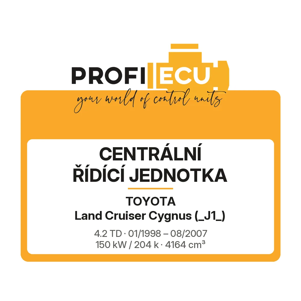 Etiketa ProfiECU: Centrální řídící jednotka pro Toyota Land Cruiser Cygnus 4.2 TD 150 kW
