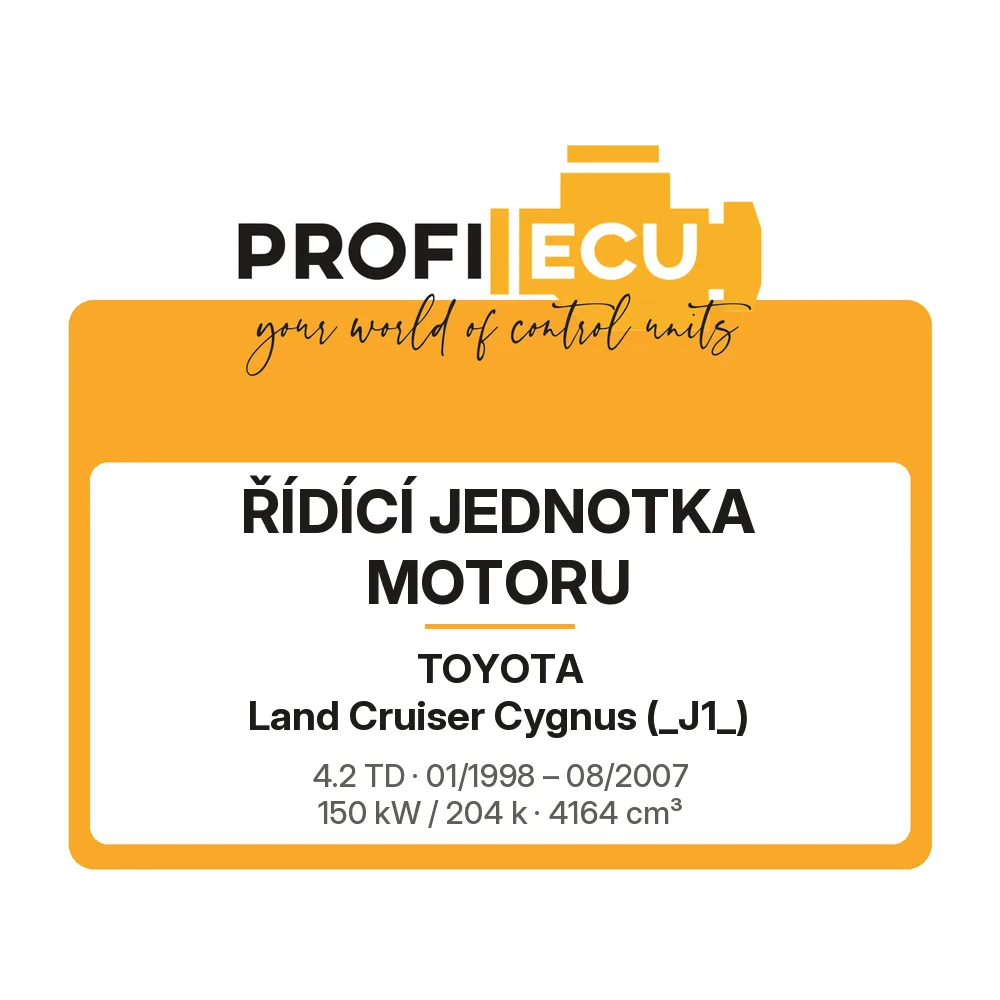 Etiketa ProfiECU: Řídící jednotka motoru pro Toyota Land Cruiser Cygnus 4.2 TD 150 kW