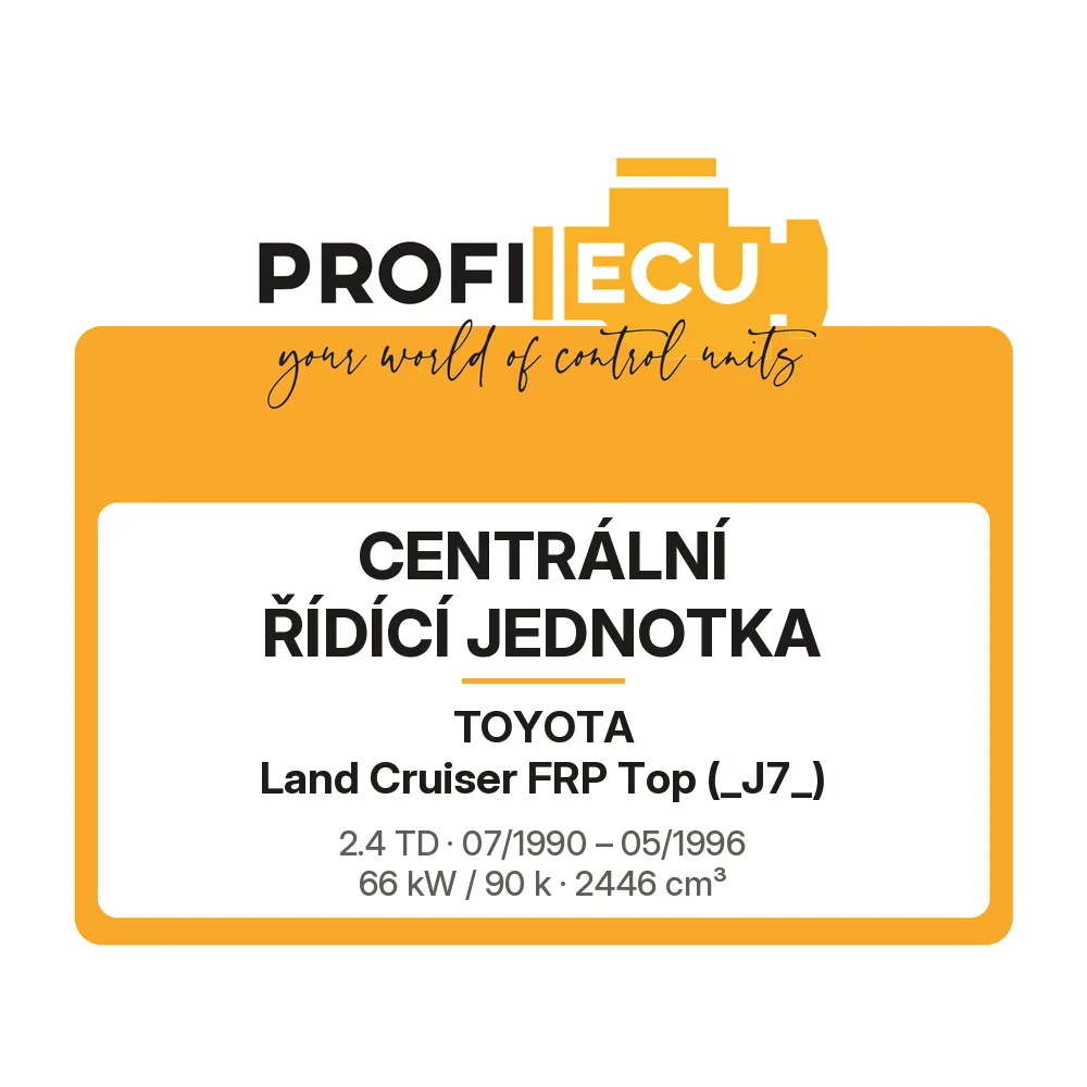 Etiketa ProfiECU: Centrální řídící jednotka pro Toyota Land Cruiser FRP Top 2.4 TD 66 kW