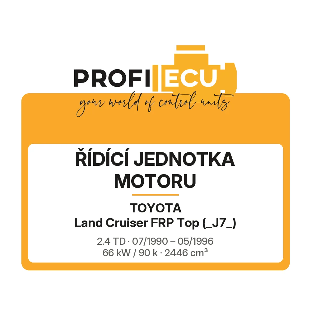 Etiketa ProfiECU: Řídící jednotka motoru pro Toyota Land Cruiser FRP Top 2.4 TD 66 kW