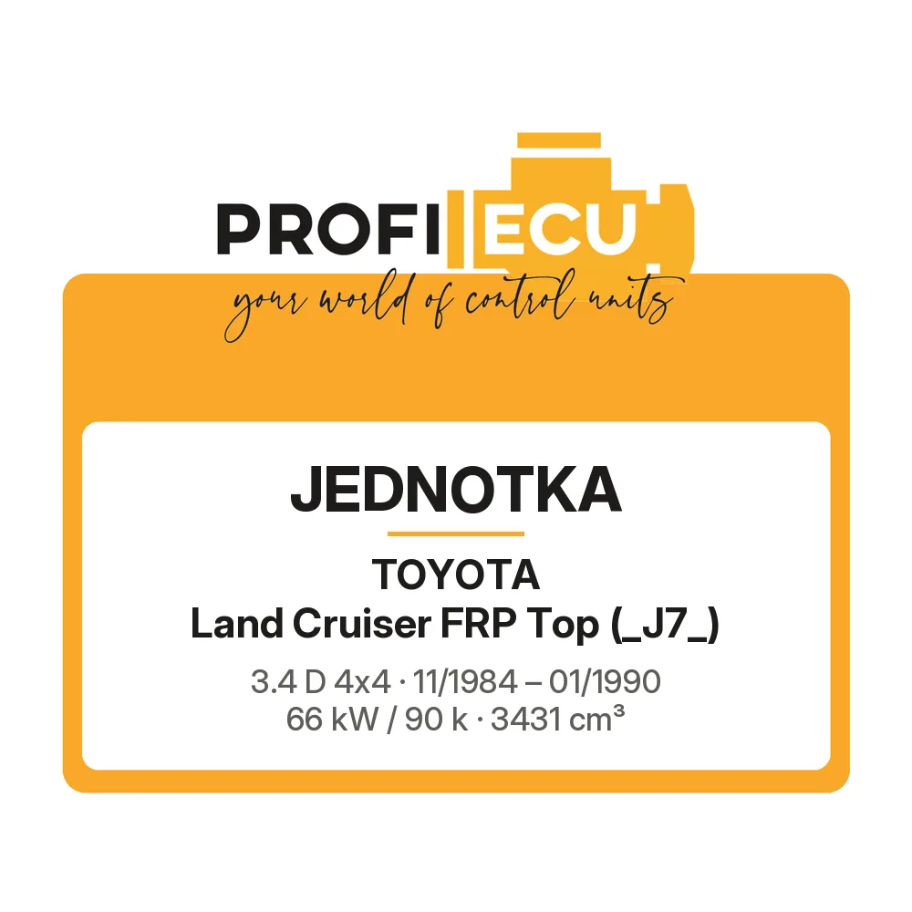 Etiketa ProfiECU: Jednotka pro Toyota Land Cruiser FRP Top 3.4 D 4x4 66 kW
