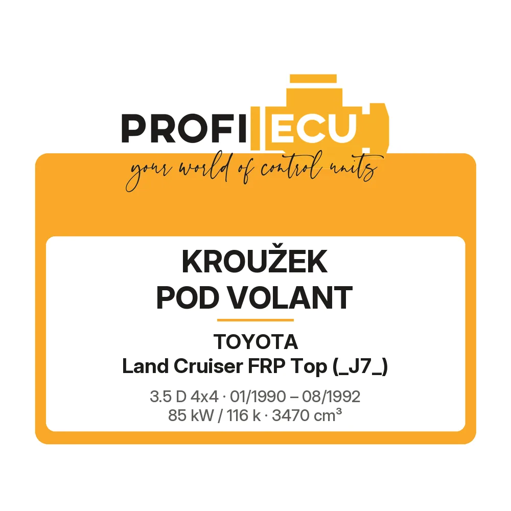 Etiketa ProfiECU: Kroužek pod volant pro Toyota Land Cruiser FRP Top 3.5 D 4x4 85 kW