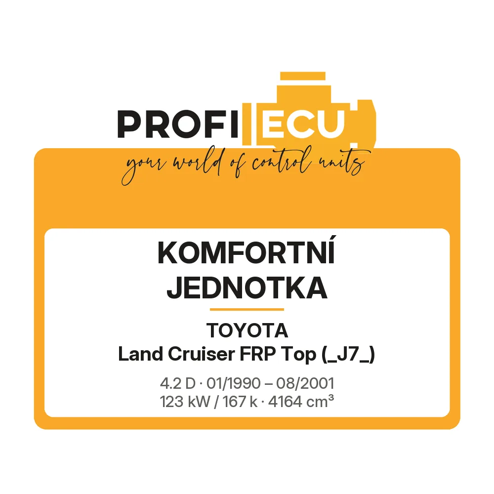 Etiketa ProfiECU: Komfortní jednotka pro Toyota Land Cruiser FRP Top 4.2 D 123 kW