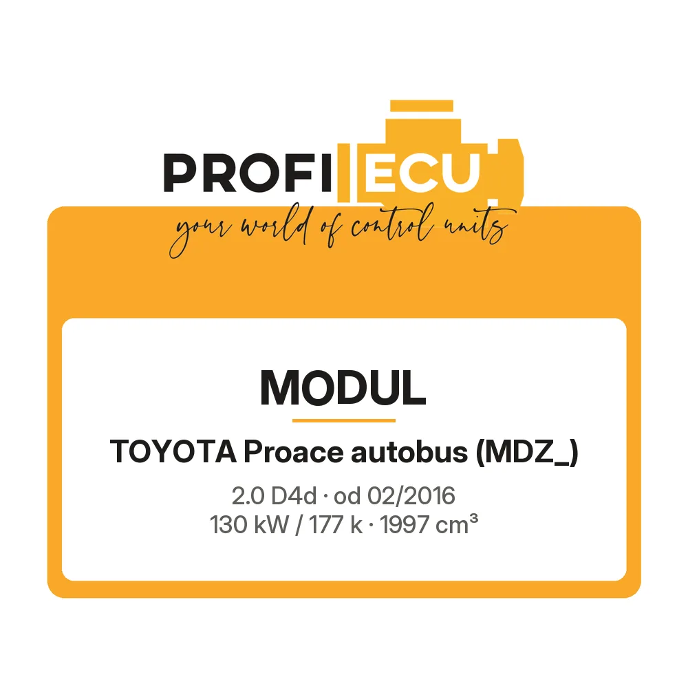 Etiketa ProfiECU: Modul pro Toyota Proace autobus 2.0 D4d 130 kW