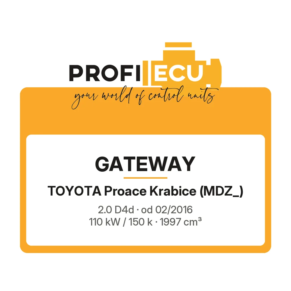 Etiketa ProfiECU: GATEWAY pro Toyota Proace Krabice 2.0 D4d 110 kW