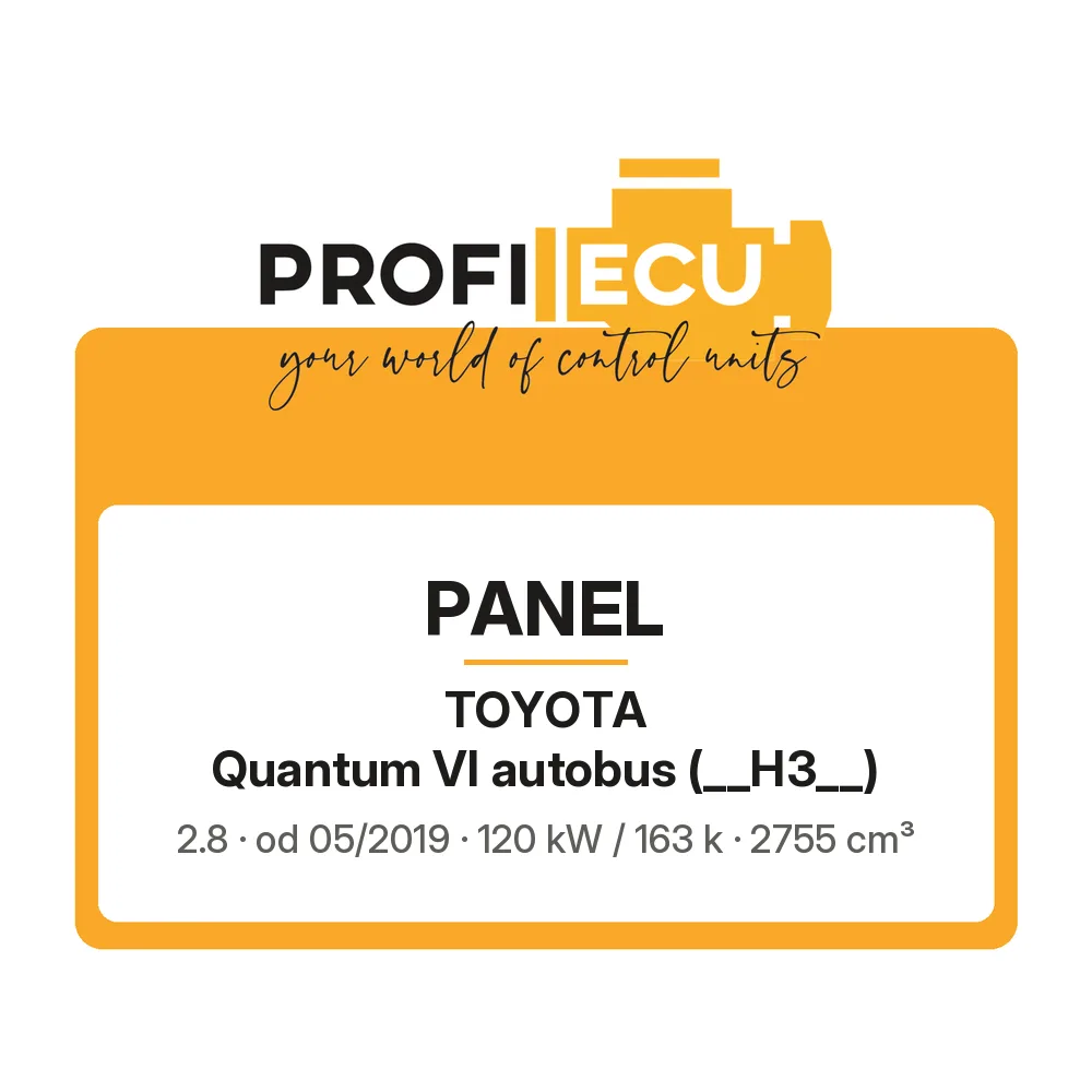 Etiketa ProfiECU: Panel pro Toyota Quantum VI autobus 2.8 120 kW