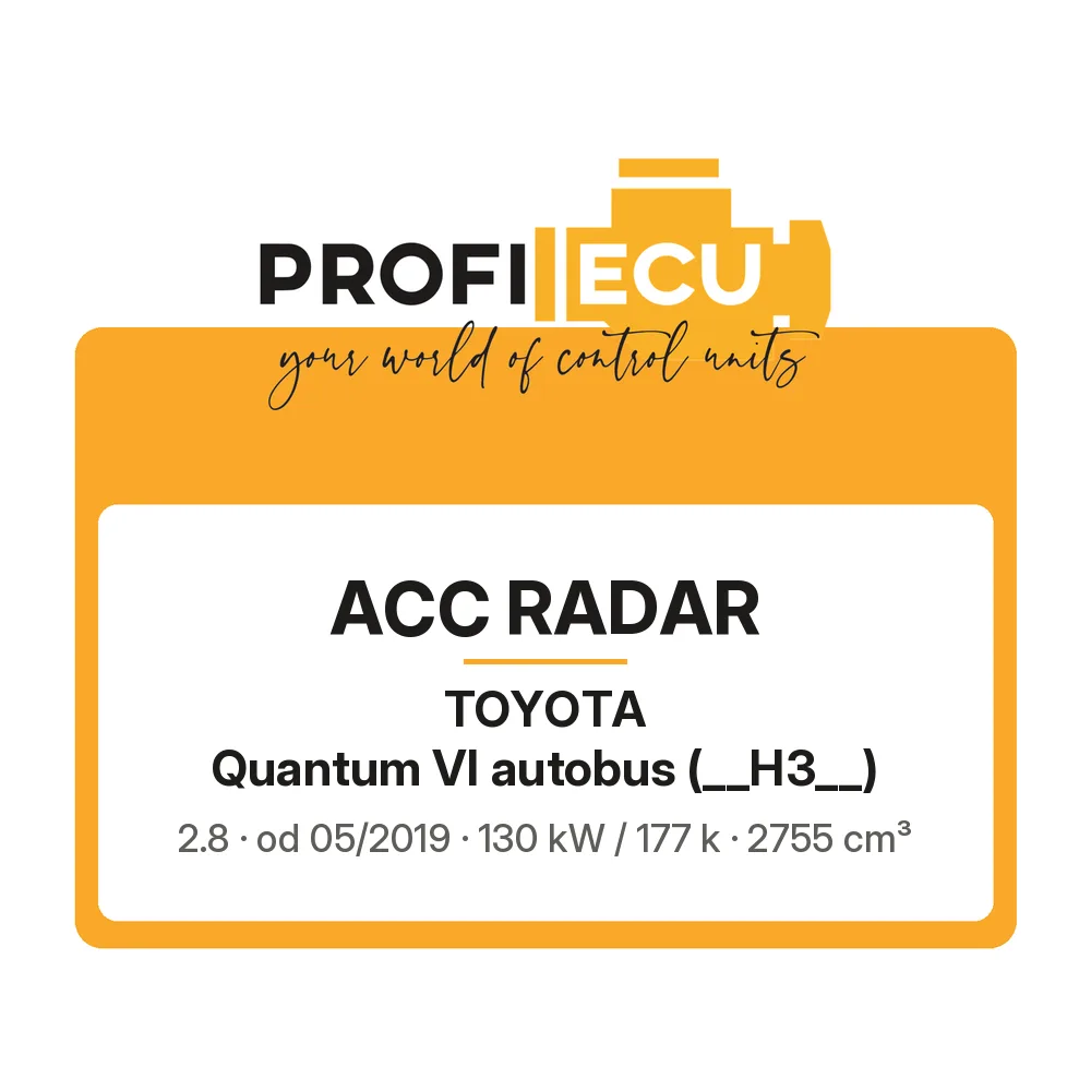 Etiketa ProfiECU: ACC Radar pro Toyota Quantum VI autobus 2.8 130 kW
