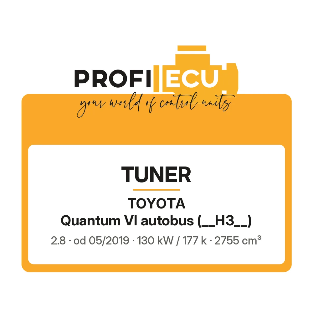 Etiketa ProfiECU: Tuner pro Toyota Quantum VI autobus 2.8 130 kW