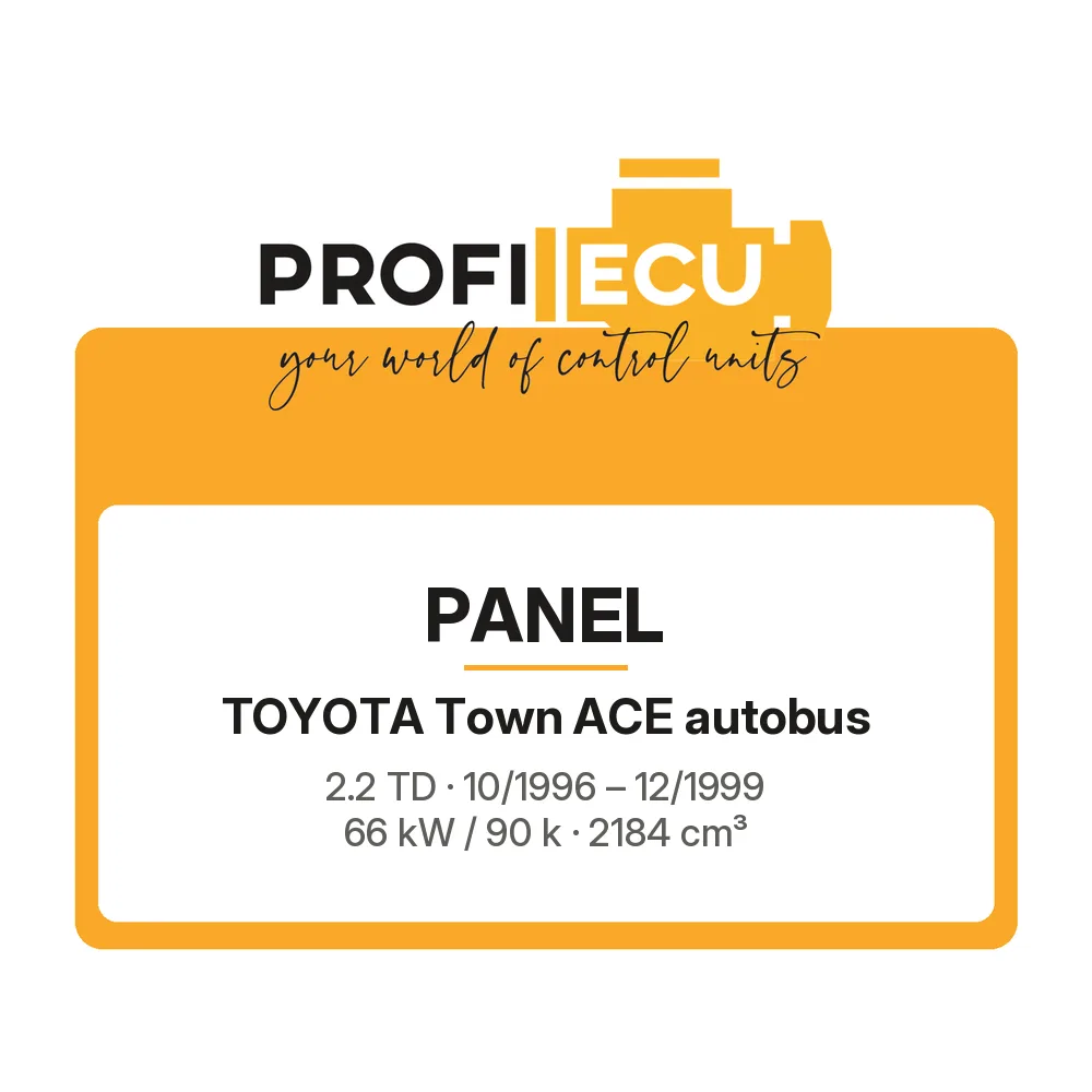 Etiketa ProfiECU: Panel pro Toyota Town ACE autobus 2.2 TD 66 kW