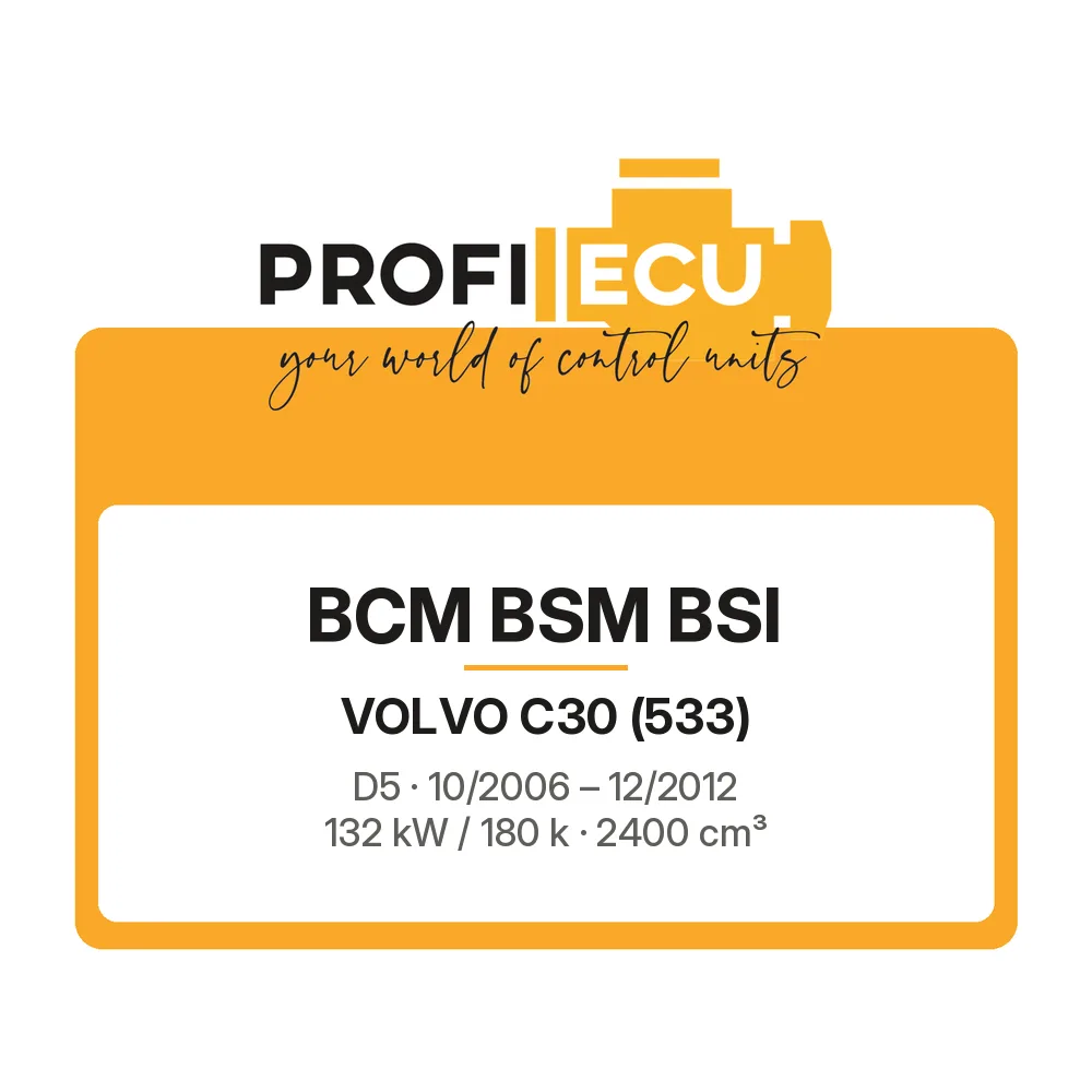 Etiketa ProfiECU: BCM BSM BSI pro Volvo C30 D5 132 kW