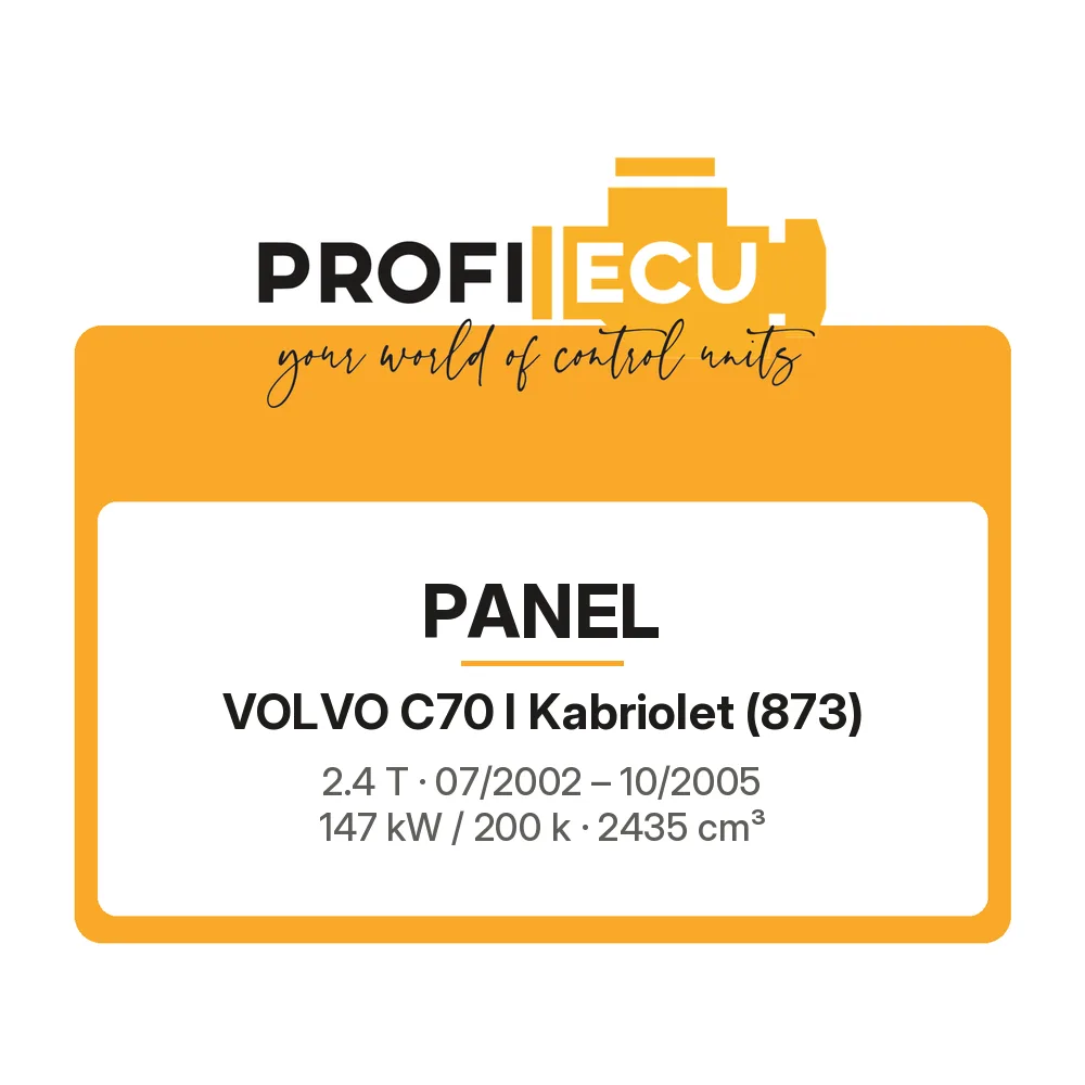 Etiketa ProfiECU: Panel pro Volvo C70 I Kabriolet 2.4 T 147 kW