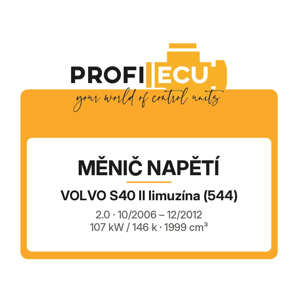 Etiketa ProfiECU: Měnič napětí pro Volvo S40 II limuzína 2.0 107 kW