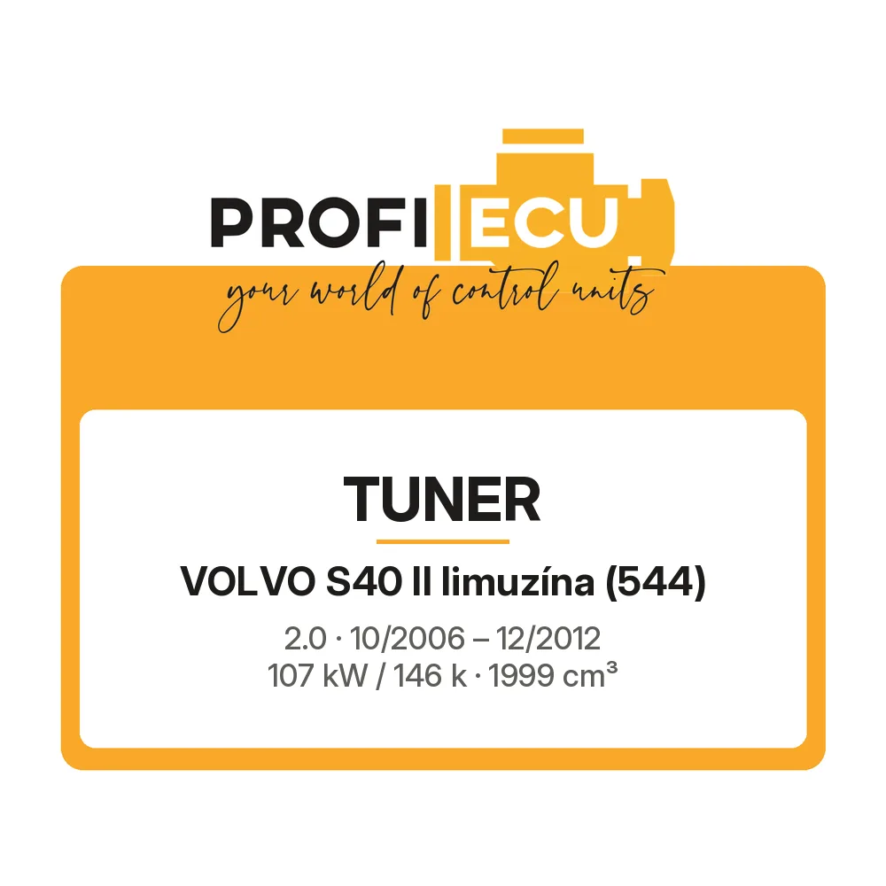 Etiketa ProfiECU: Tuner pro Volvo S40 II limuzína 2.0 107 kW