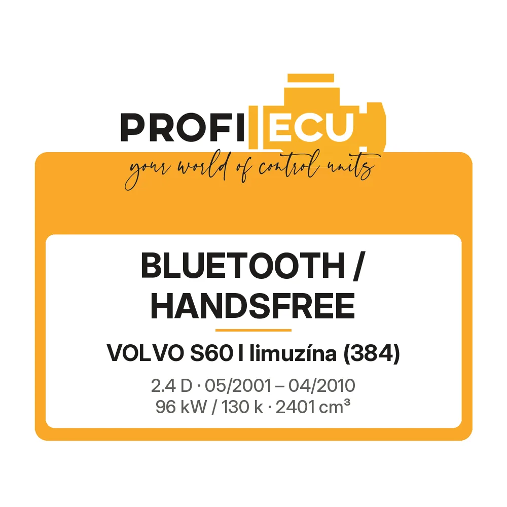 Etiketa ProfiECU: Bluetooth / Handsfree pro Volvo S60 I limuzína 2.4 D 96 kW