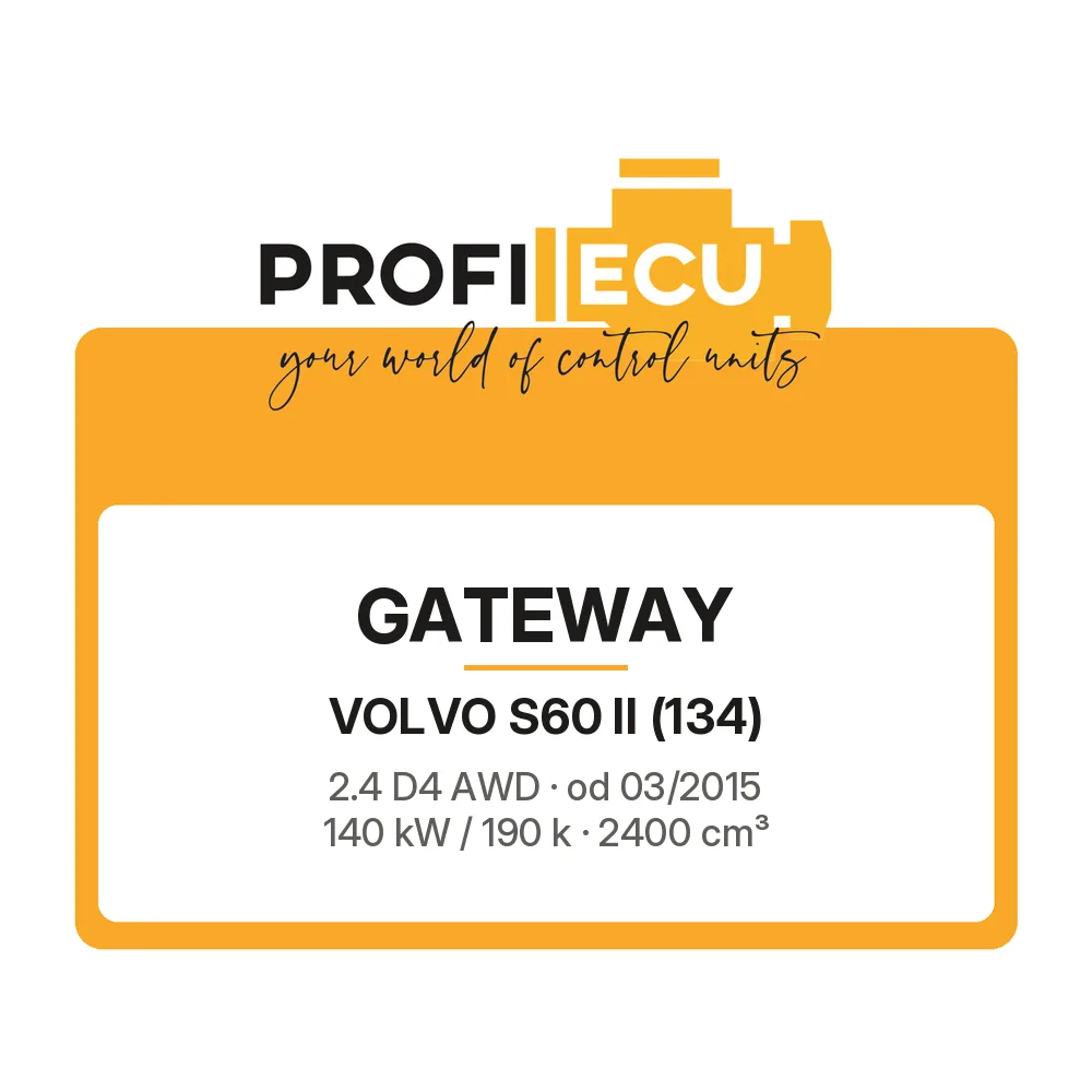 Etiketa ProfiECU: GATEWAY pro Volvo S60 II 2.4 D4 AWD 140 kW