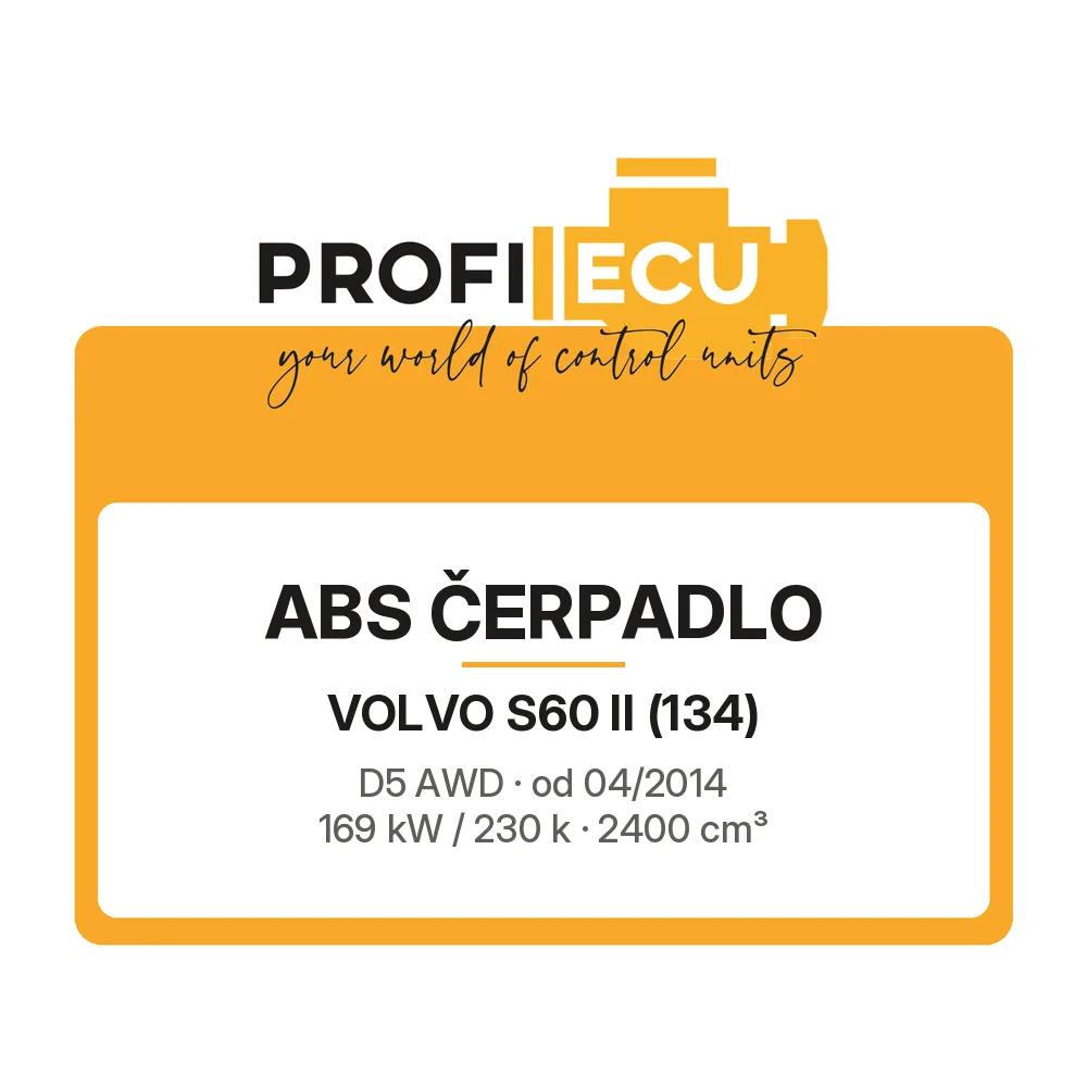 Etiketa ProfiECU: ABS čerpadlo pro Volvo S60 II D5 AWD 169 kW
