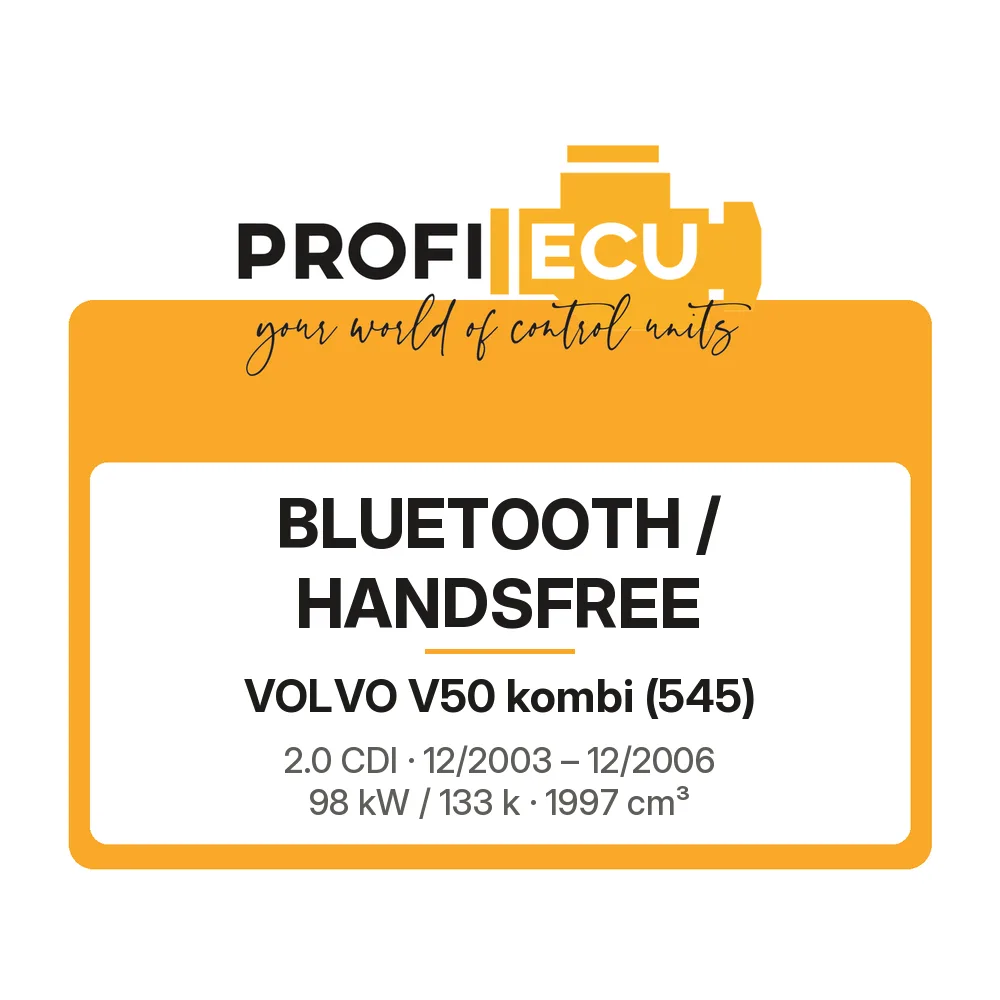 Etiketa ProfiECU: Bluetooth / Handsfree pro Volvo V50 kombi 2.0 CDI 98 kW