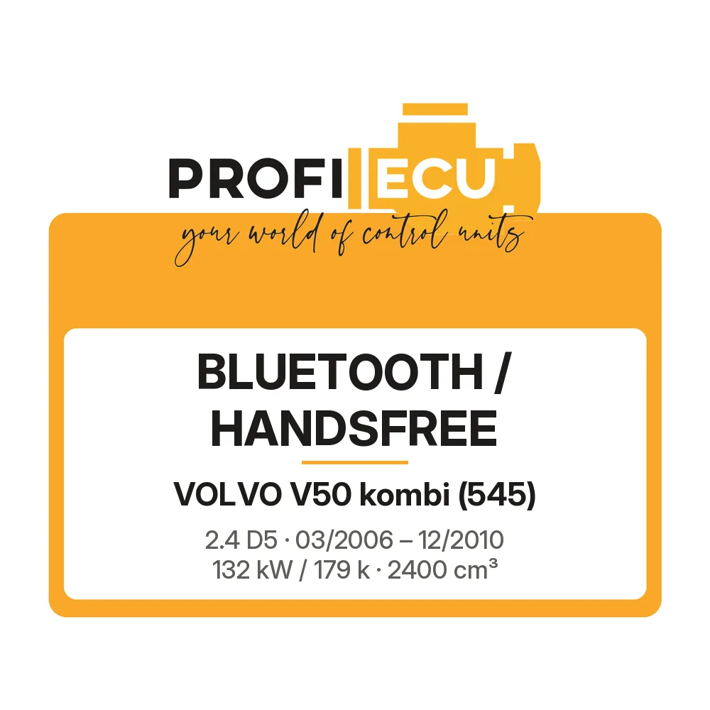 Etiketa ProfiECU: Bluetooth / Handsfree pro Volvo V50 kombi 2.4 D5 132 kW