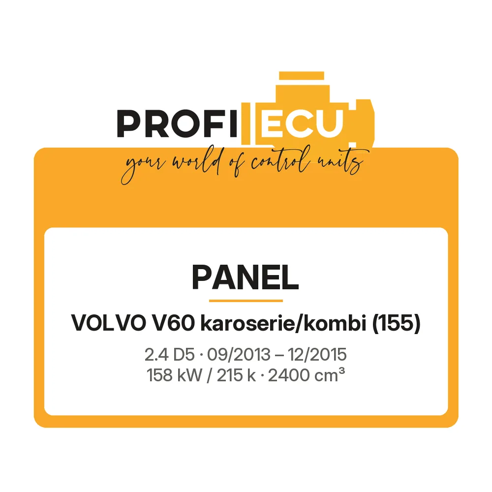 Etiketa ProfiECU: Panel pro Volvo V60 karoserie/kombi 2.4 D5 158 kW