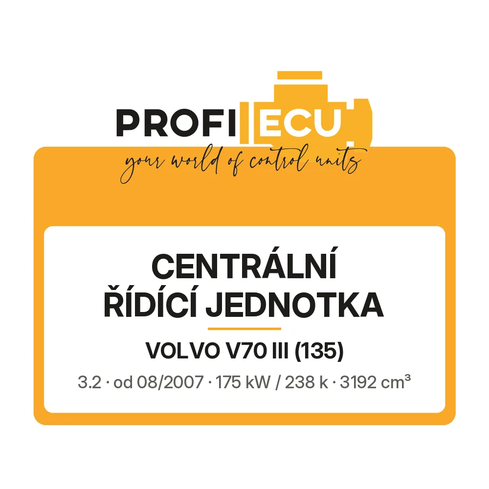 Etiketa ProfiECU: Centrální řídící jednotka pro Volvo V70 III 3.2 175 kW