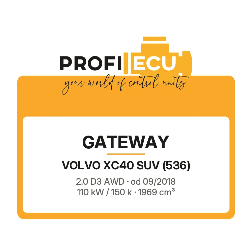 Etiketa ProfiECU: GATEWAY pro Volvo XC40 SUV 2.0 D3 AWD 110 kW