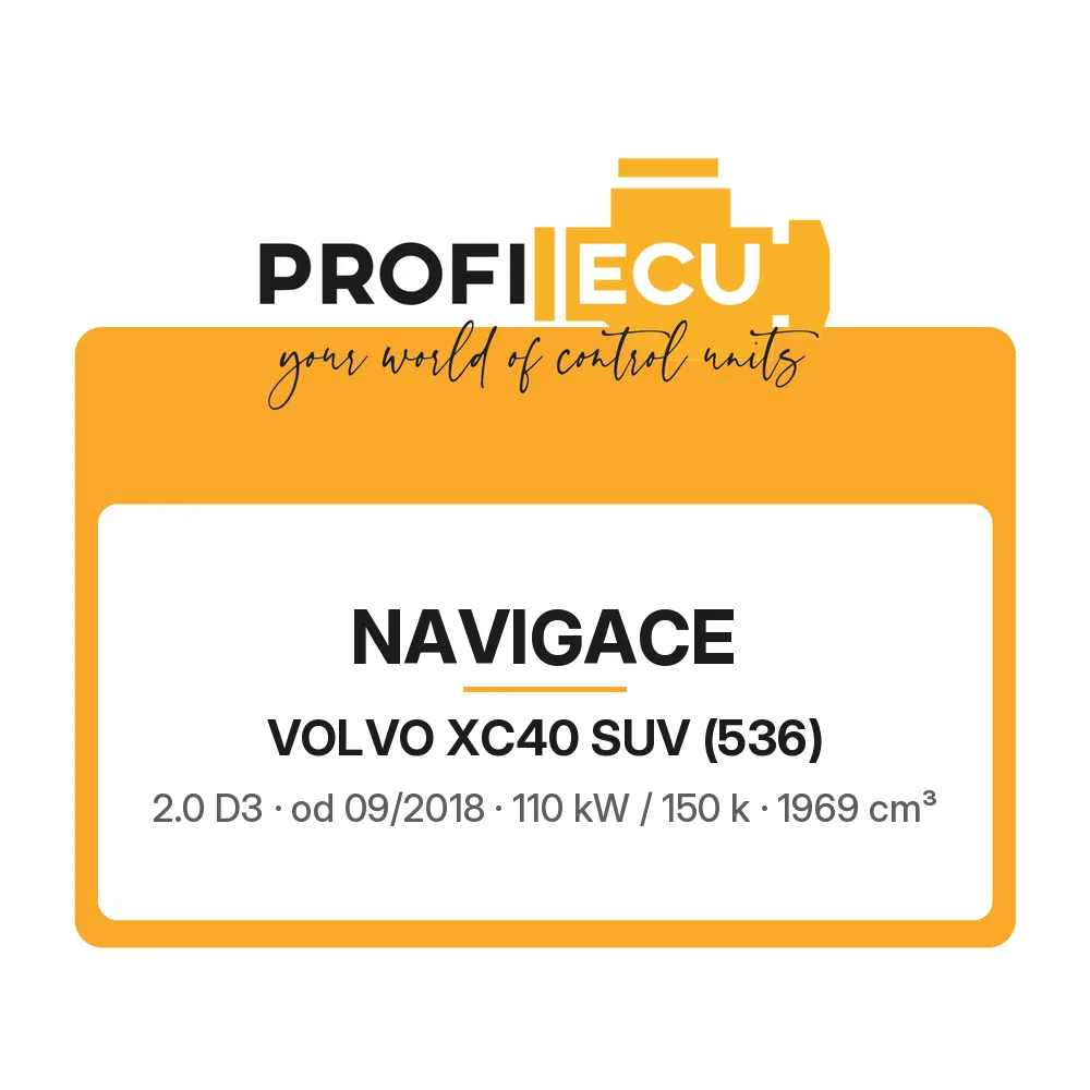 Etiketa ProfiECU: Navigace pro Volvo XC40 SUV 2.0 D3 110 kW