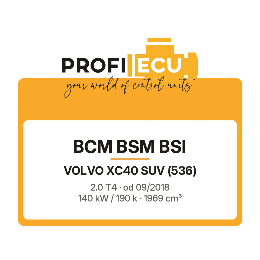 Etiketa ProfiECU: BCM BSM BSI pro Volvo XC40 SUV 2.0 T4 140 kW