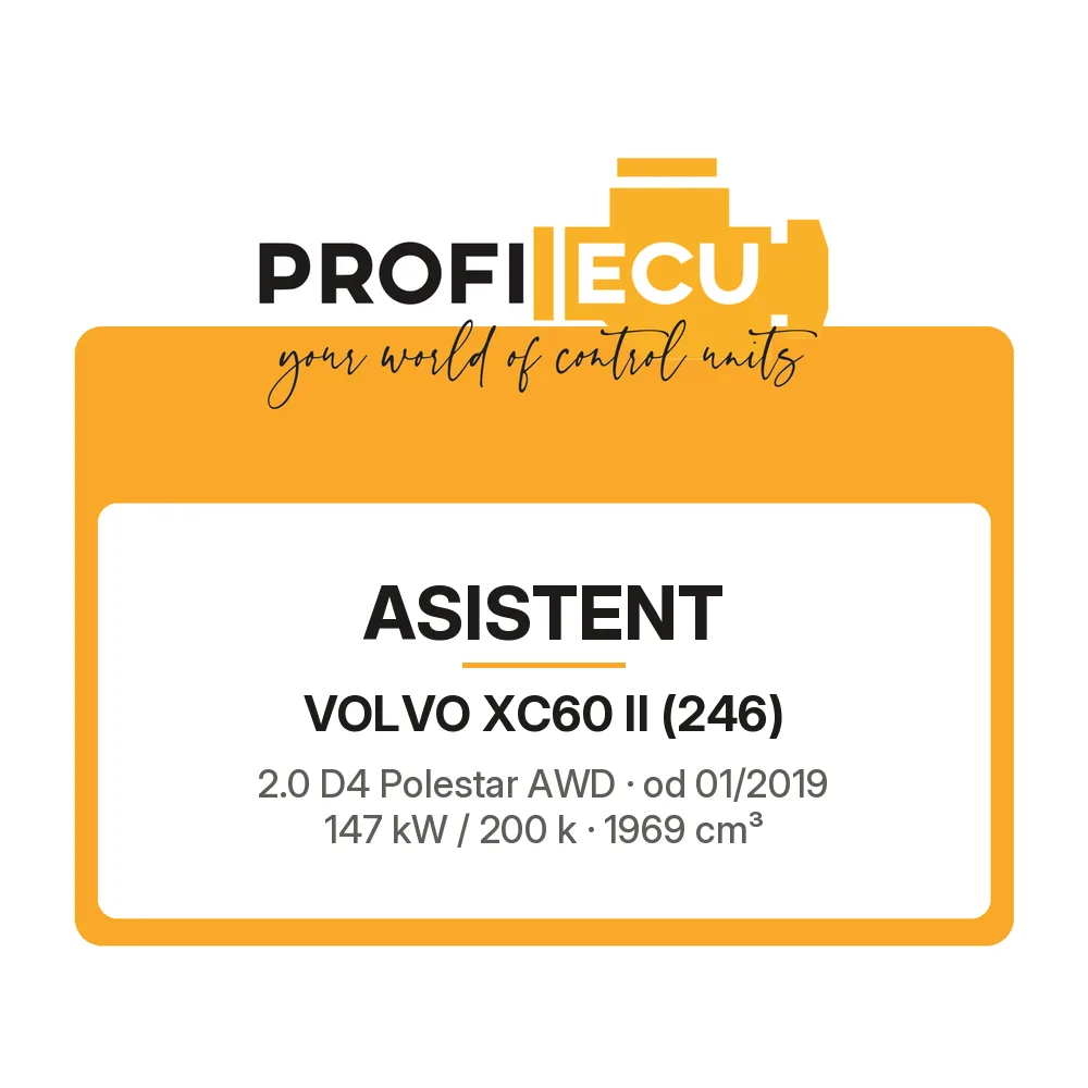 Etiketa ProfiECU: ASISTENT pro Volvo XC60 II 2.0 D4 Polestar AWD 147 kW